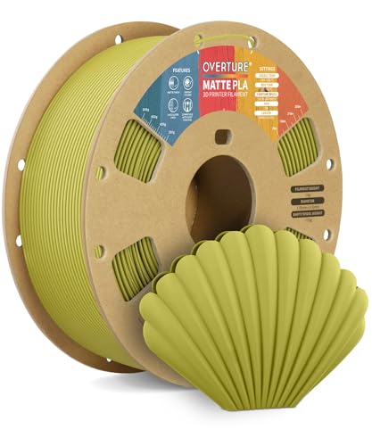 OVERTURE 10KG Bundle Matte PLA 3D Printer Filament 1 75mm  Matt Surface & Low Warping Filament 10 Pack 1kg Spool  2 2 lbs   Fit Most FDM Printers  10 Color 