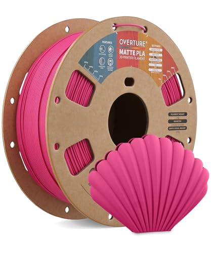 OVERTURE 10KG Bundle Matte PLA 3D Printer Filament 1 75mm  Matt Surface & Low Warping Filament 10 Pack 1kg Spool  2 2 lbs   Fit Most FDM Printers  10 Color 