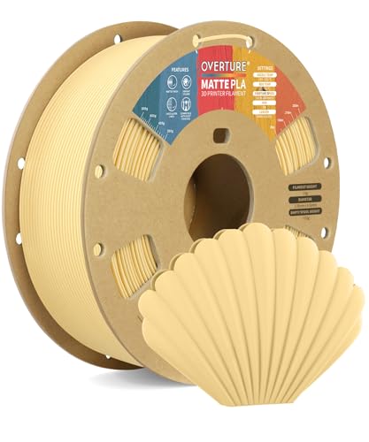 OVERTURE 10KG Bundle Matte PLA 3D Printer Filament 1 75mm  Matt Surface & Low Warping Filament 10 Pack 1kg Spool  2 2 lbs   Fit Most FDM Printers  10 Color 