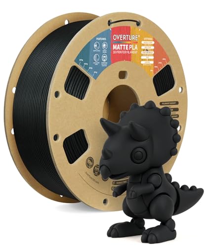 OVERTURE 10KG Bundle Matte PLA 3D Printer Filament 1 75mm  Matt Surface & Low Warping Filament 10 Pack 1kg Spool  2 2 lbs   Fit Most FDM Printers  10 Color 