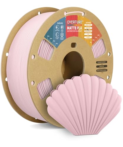 OVERTURE 10KG Bundle Matte PLA 3D Printer Filament 1 75mm  Matt Surface & Low Warping Filament 10 Pack 1kg Spool  2 2 lbs   Fit Most FDM Printers  10 Color 