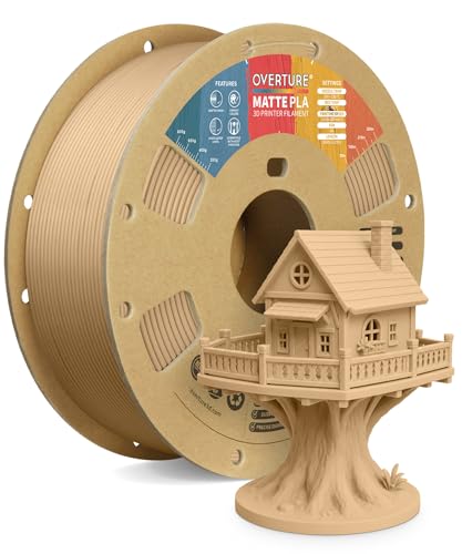 OVERTURE 10KG Bundle Matte PLA 3D Printer Filament 1 75mm  Matt Surface & Low Warping Filament 10 Pack 1kg Spool  2 2 lbs   Fit Most FDM Printers  10 Color 