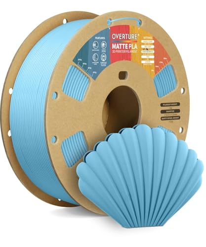 OVERTURE 10KG Bundle Matte PLA 3D Printer Filament 1 75mm  Matt Surface & Low Warping Filament 10 Pack 1kg Spool  2 2 lbs   Fit Most FDM Printers  10 Color 