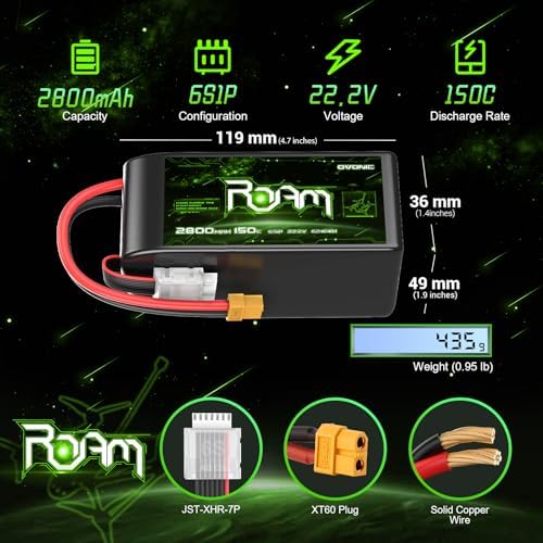 OVONIC 6S Lipo Battery 2800mAh 22 2V 150C with XT60 Plug for RC Truck Truggy Buggy Tank RC Car Racing Hobby