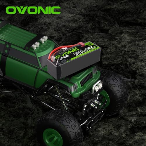 OVONIC Lipo Battery 11 1V 80C 5200mAh 3S Battery with Dean Style T Plug Hardcase Battery for RC Car Boat Truck Helicopter Airplane Racing Models 2 Packs 