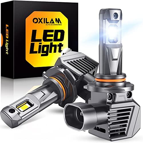 OXILAM H4 9003 HB2 LED Bulbs  1000  Brighter Hi/Low Beam  6500K Cool White  Quick Install with Cooling Fan  70000Hrs  Pack of 2