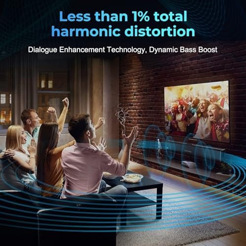 OXS S3 Sound Bars for TV  Home Theater Audio with Dynamic Bass  3D Surround Sound System TV Sound Bar  TV Speakers  Bluetooth 5 0/Aux/Optical/Coaxial  80 Watt  3Eqs  Wall Mountable  Black