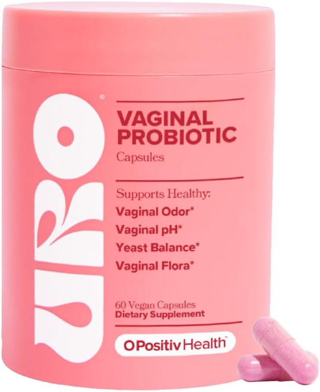 O Positiv URO Vaginal Probiotics for Women pH Balance with Prebiotics & Lactobacillus   Vaginal Health Supplement   Promote Healthy Vaginal Odor & Flora  60 Count  Pack of 1   1 Month Supply