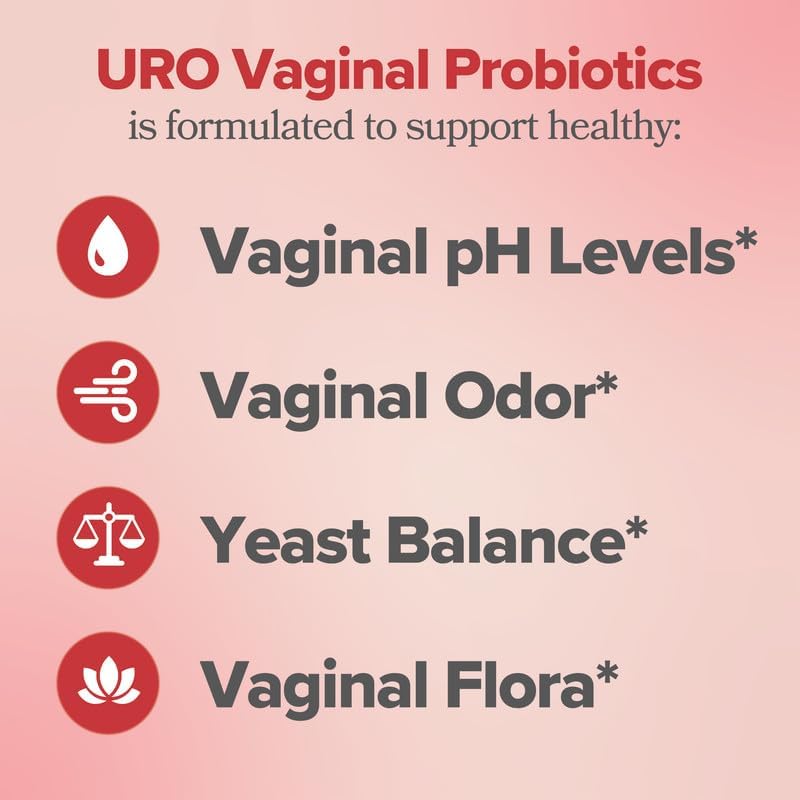 O Positiv URO Vaginal Probiotics for Women pH Balance with Prebiotics & Lactobacillus   Vaginal Health Supplement   Promote Healthy Vaginal Odor & Flora  60 Count  Pack of 1   1 Month Supply