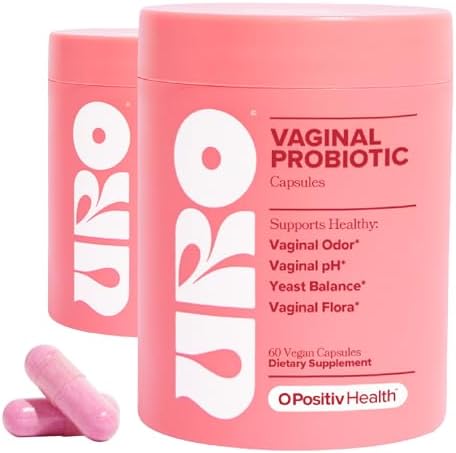 O Positiv URO Vaginal Probiotics for Women pH Balance with Prebiotics & Lactobacillus   Vaginal Health Supplement   Promote Healthy Vaginal Odor & Flora  60 Count  Pack of 1   1 Month Supply