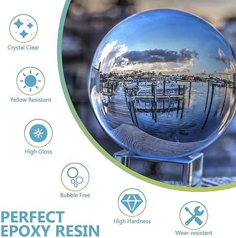 OcePor Epoxy Resin 2 Gallon  Crystal Clear Epoxy Resin Kit  No Yellowing No Bubble Art Casting for Art Crafts  Jewelry Making  Wood & Molds 1 Gallon x 2 