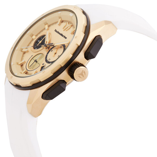 Ocean Chronograph GMT Quartz Gold Dial Men s Watch