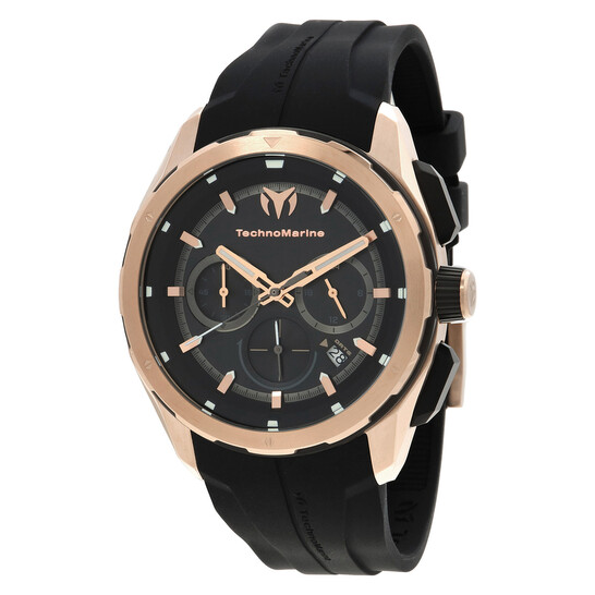 Ocean Chronograph GMT Quartz Black Dial Men s Watch