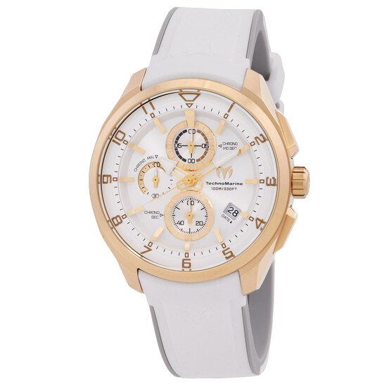 Ocean Chronograph Quartz Silver Dial Men s Watch