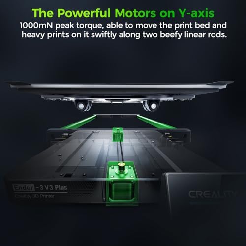 Official Creality Ender 3 V3 Plus 3D Printer  Upgraded with Large Build Volume 11 81   11 81   12 99 inch 600mm/s Printing Speed Auto Leveling Direct Extruder 300  Print Dual Y Motors