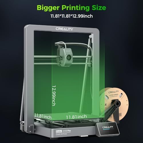 Official Creality Ender 3 V3 Plus 3D Printer  Upgraded with Large Build Volume 11 81   11 81   12 99 inch 600mm/s Printing Speed Auto Leveling Direct Extruder 300  Print Dual Y Motors
