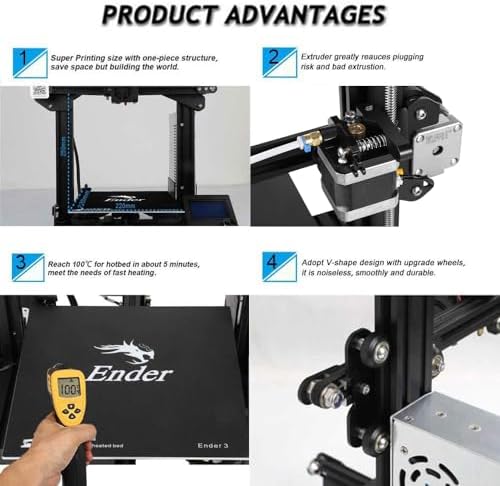 Official Creality Ender 3 3D Printer Fully Open Source with Resume Printing Function DIY Printers Build Volulme 8 66x8 66x9 84 inch