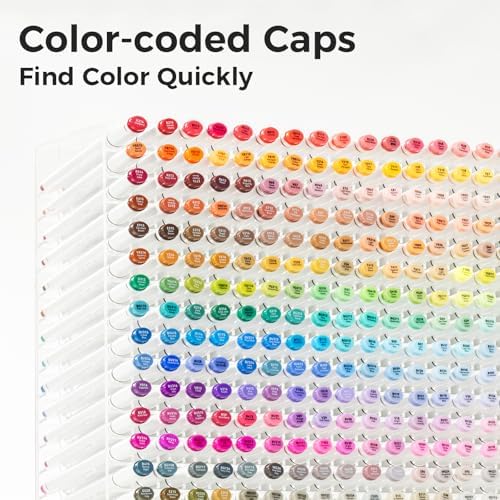 Ohuhu Marcadores de alcohol – Juego de marcadores artísticos de doble punta con certificación AP de 160 colores para artistas y adultos, acogedora ilustración de bocetos para colorear, doble punta de cincel y fina – Marcadores Oahu of Ohuhu recargables