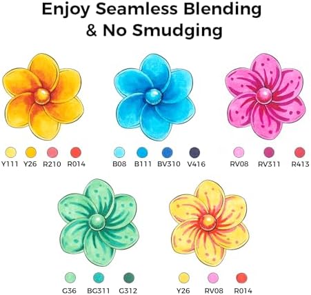 Ohuhu Alcohol Markers Brush Tip   120 color AP Certificated Double Tipped Art Marker Set for Artist Adults Cozy Coloring Drawing Illustration   Brush and Fine Dual Tips   Honolulu B   Refillable