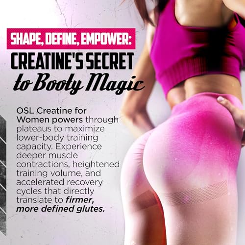 Old School Labs 5000mg Creatine Monohydrate Powder  Optimized Creatine for Women  2000mg Collagen  1g BCAA 2 1 1 Supports Lean Muscles & Recovery  Energy & Stamina   Made in USA  30 Servings