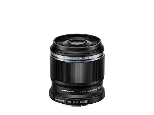 Olympus M  Zuiko Digital ED 30mm F3 5 Macro Lens  Suitable for All MFT Cameras  Olympus OM D & Pen Models  Panasonic G Series   Black