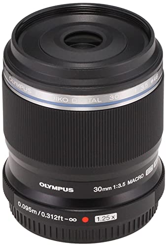 Olympus M  Zuiko Digital ED 30mm F3 5 Macro Lens  Suitable for All MFT Cameras  Olympus OM D & Pen Models  Panasonic G Series   Black
