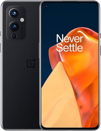 OnePlus 9 Astral Black, smartphone Android 5G desbloqueado, versión estadounidense, 8 GB de RAM + 128 GB de almacenamiento, pantalla fluida de 120 Hz (renovado)