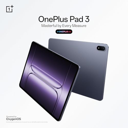 OnePlus Pad 3 Storm Blue, pantalla LCD de 13.2" 3.4K 144 Hz, Snapdragon 8 Elite, 12 GB/256 GB, batería de 12,140 mAh con carga de 80 W, Dolby Atmos de 8 altavoces, cuerpo delgado de 5.97 mm de