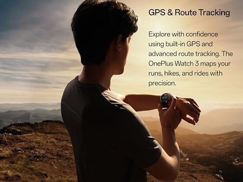 OnePlus Watch 3 Emerald Titantium  32GB  120 Hour Battery  Health & Fitness Tracking  Sapphire Crystal Design  Titanium Bezel  Dual Engine  Wear OS by Google