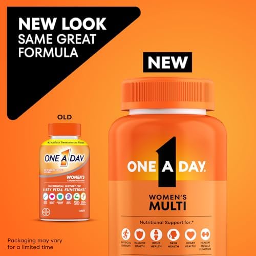 One A Day Multivitamin for Women  Daily Vitamins for Woman with Biotin  Calcium  Folic Acid  Iron & Zinc  Complete Women s Vitamins  200 Ct  Packaging May Vary 