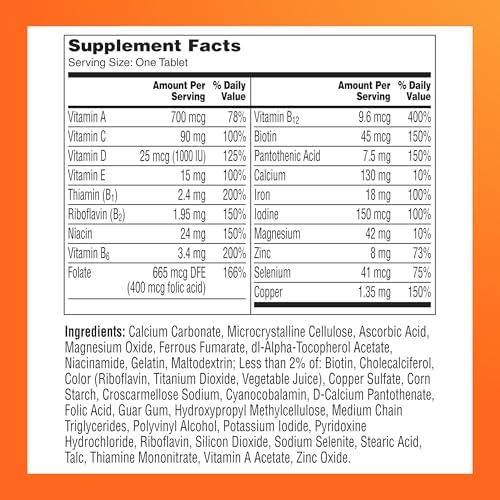 One A Day Multivitamin for Women  Daily Vitamins for Woman with Biotin  Calcium  Folic Acid  Iron & Zinc  Complete Women s Vitamins  200 Ct  Packaging May Vary 