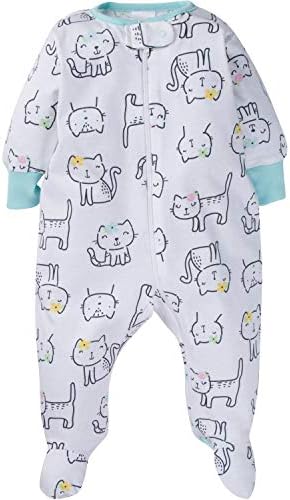 Onesies Brand baby girls 4 pack Sleep N Play Footies Multi Pack