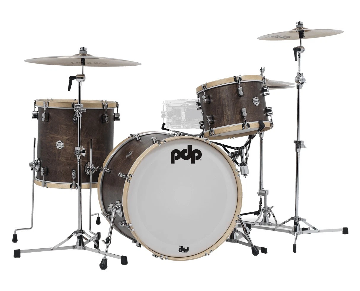 Open Box PDP Concept Classic Series 3 Pc Maple Shell Pack   Walnut w/ Nat Hoops