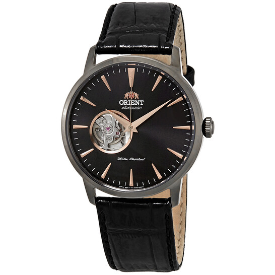 Open Heart Automatic Black Dial Men s Watch