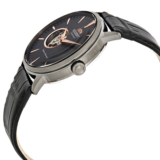 Open Heart Automatic Black Dial Men s Watch