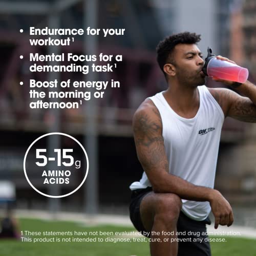 Optimum Nutrition Amino Energy   Pre Workout with Green Tea  BCAA  Amino Acids & Micronized Creatine Monohydrate Powder  Unflavored  Keto Friendly  60 Serving