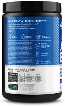 Optimum Nutrition Amino Energy   Pre Workout with Green Tea  BCAA  Amino Acids & Micronized Creatine Monohydrate Powder  Unflavored  Keto Friendly  60 Serving
