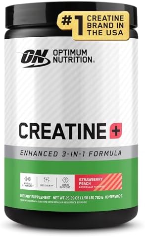 Optimum Nutrition Creatine Monohydrate Plus Powder  Orange Passionfruit Flavored Creatine Performance Blend With Electrolytes for Hydration  Added Vitamins  80 Servings  720 Grams  Packaging May Vary