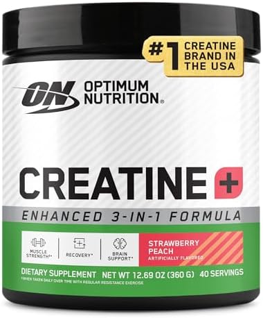 Optimum Nutrition Creatine Monohydrate Plus Powder  Orange Passionfruit Flavored Creatine Performance Blend With Electrolytes for Hydration  Added Vitamins  80 Servings  720 Grams  Packaging May Vary