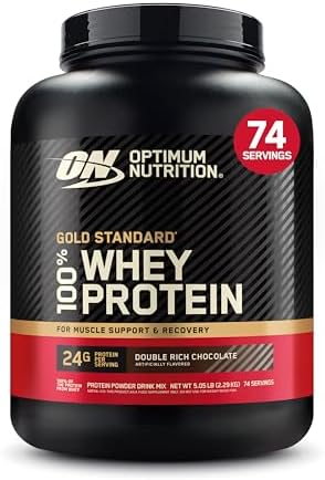 Optimum Nutrition Gold Standard 100  Whey Protein Powder  Vanilla Ice Cream  5 Pound  Packaging May Vary