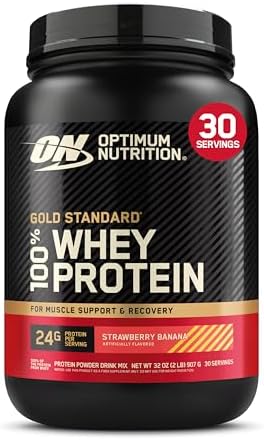 Optimum Nutrition Gold Standard 100  Whey Protein Powder  Vanilla Ice Cream  5 Pound  Packaging May Vary