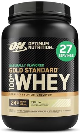 Optimum Nutrition Gold Standard 100  Whey Protein Powder  Vanilla Ice Cream  10 Pound  Packaging May Vary 
