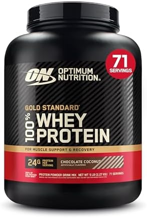 Optimum Nutrition Gold Standard 100  Whey Protein Powder  Vanilla Ice Cream  5 Pound  Packaging May Vary 