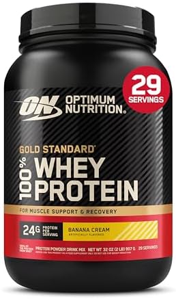 Optimum Nutrition Gold Standard 100  Whey Protein Powder  Vanilla Ice Cream  10 Pound  Packaging May Vary 