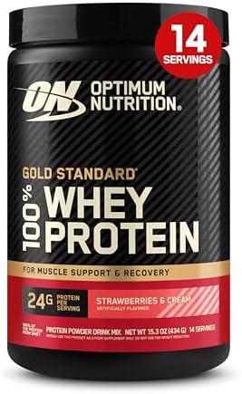 Optimum Nutrition Gold Standard 100  Whey Protein Powder  Vanilla Ice Cream  10 Pound   Pack of 2    Packaging May Vary 