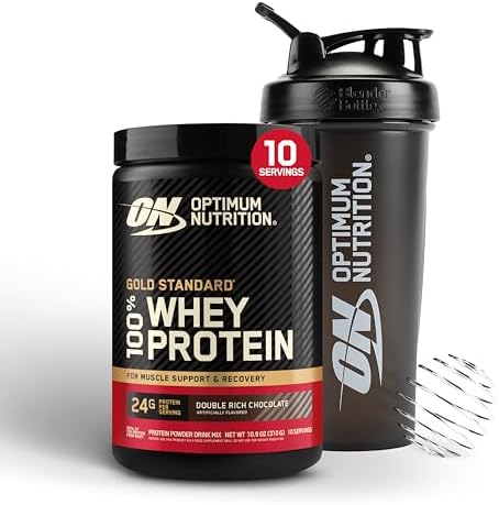 Optimum Nutrition Gold Standard 100  Whey Protein Powder  Vanilla Ice Cream  10 Pound   Pack of 2    Packaging May Vary 