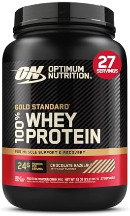 Optimum Nutrition Gold Standard 100  Whey Protein Powder  Vanilla Ice Cream  10 Pound   Pack of 2    Packaging May Vary 