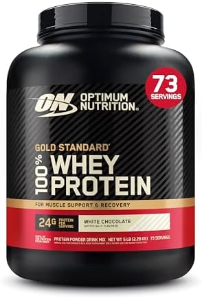 Optimum Nutrition Gold Standard 100  Whey Protein Powder  Delicious Strawberry  5 Pound  Packaging May Vary 