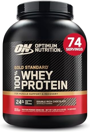 Optimum Nutrition Gold Standard 100  Whey Protein Powder  Vanilla Ice Cream  5 Pound  Packaging May Vary 