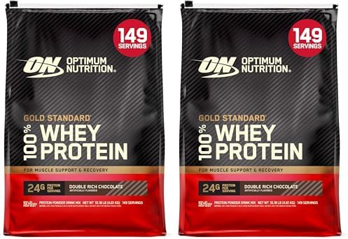 Optimum Nutrition Gold Standard 100  Whey Protein Powder  Vanilla Ice Cream  5 Pound  Packaging May Vary 